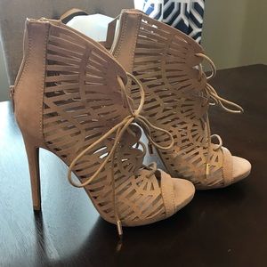 Nude Caged Heels Size 7